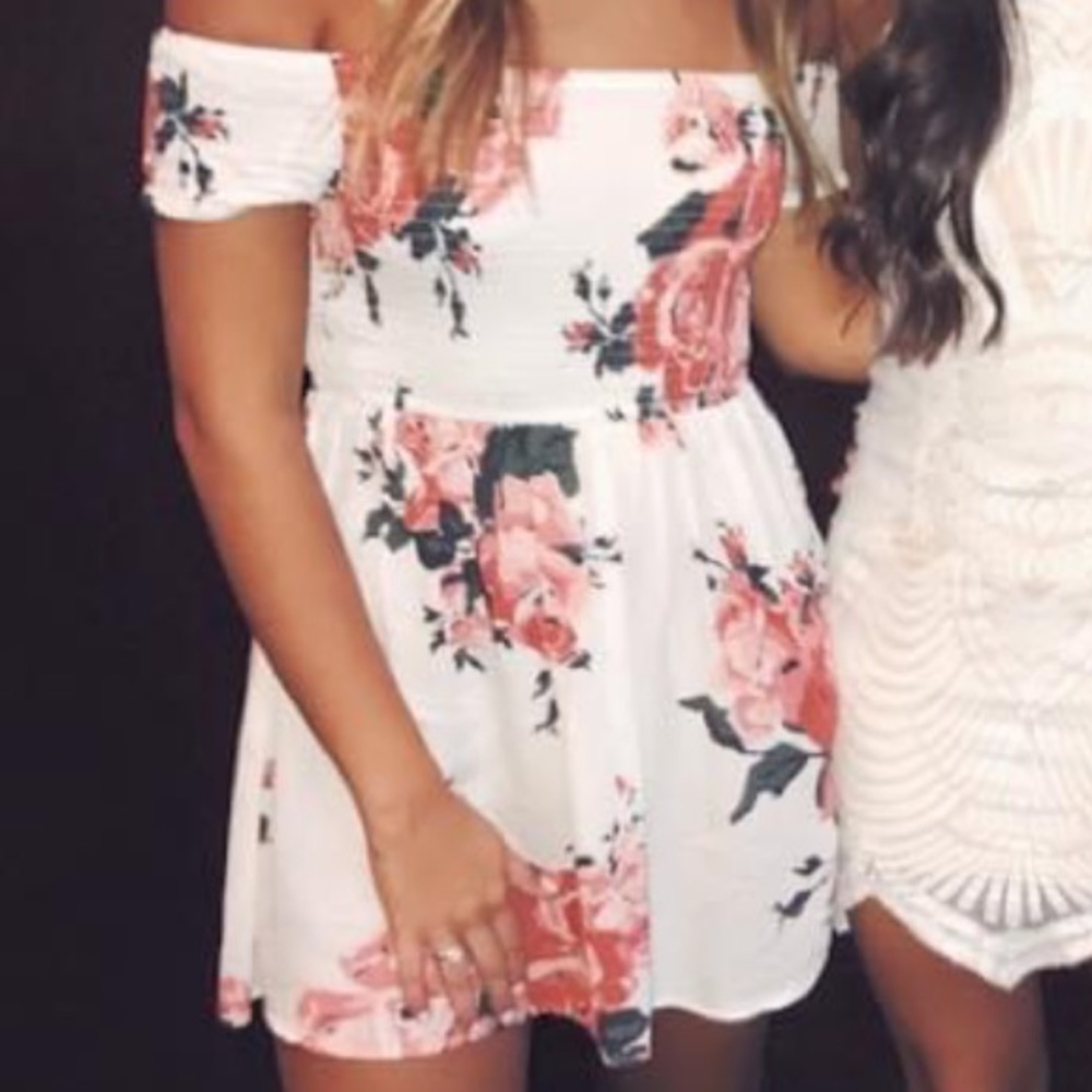 Floral Off the Shoulder Dress